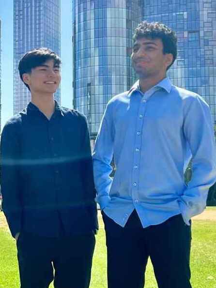 Left to right: Me and Pranav Borude being very confused...